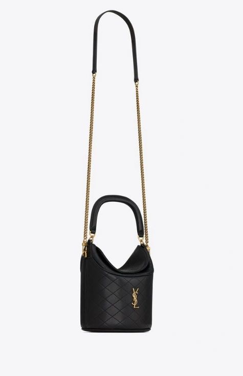 Saint Laurent gaby bucket bag in LAMBSKIN - Image 5