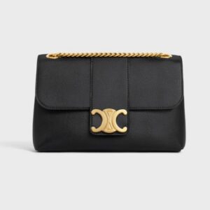 Celine medium VICTOIRE bag in supple calfskin black