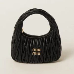 Miu Miu Wander matelassé nappa leather hobo bag
