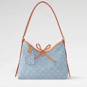 LOUIS VUITTON Carry All PM Shoulder Bag blue