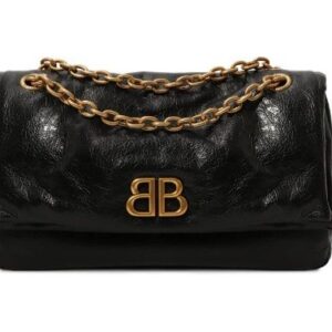 Balenciaga MONACO SMALL CHAIN BAG IN BLACK