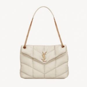 Saint Laurent PUFFER MEDIUM IN NAPPA LEATHER white