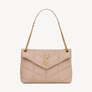 Saint Laurent PUFFER MEDIUM IN NAPPA LEATHER beige