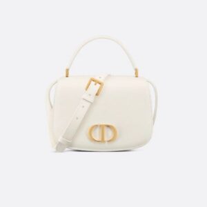 Dior Medium 30 Montaigne Avenue Top Handle Bag white