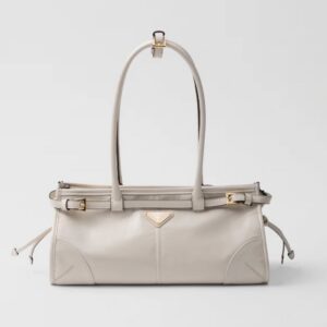Prada medium Naplak leather handbag white