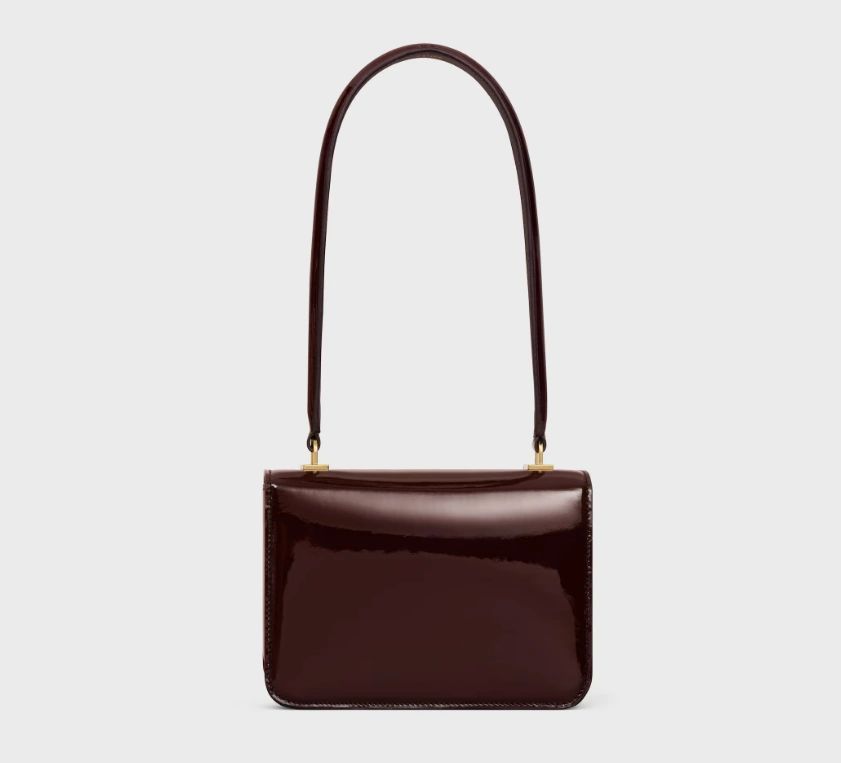 Celine teen Garance bag in patent Calfskin dark brown - Image 2