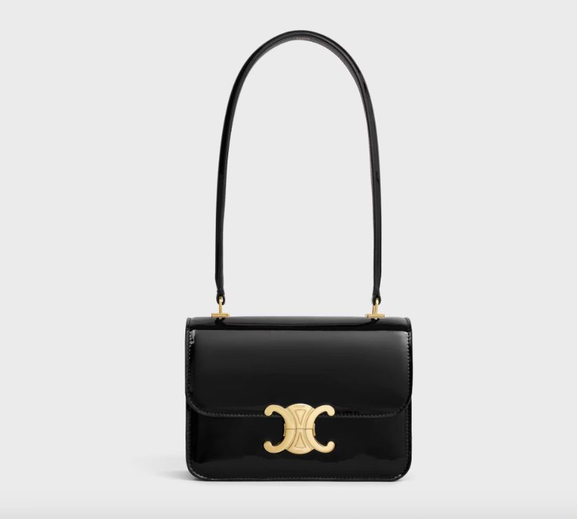 Celine teen Garance bag in patent Calfskin black
