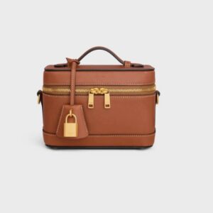 CELINE VANITY IN NATURAL CALFSKIN tan