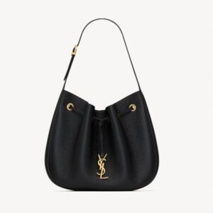 Saint Laurent Paris VII small Hobo IN GRAINED LEATHER black