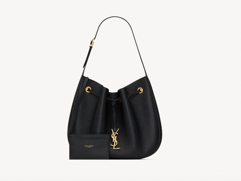 Saint Laurent Paris VII small Hobo IN GRAINED LEATHER black - Image 2