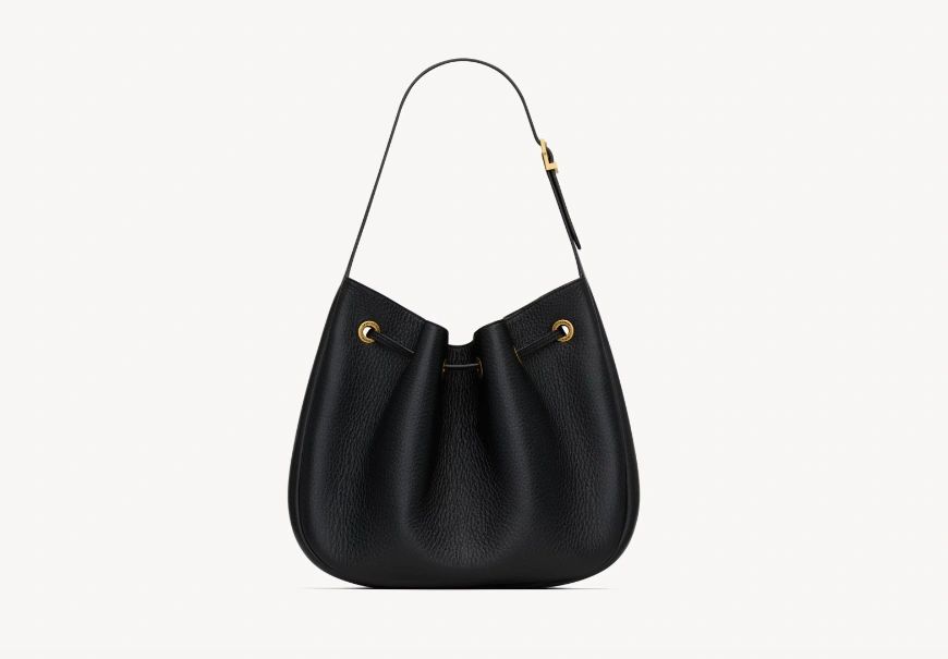Saint Laurent Paris VII small Hobo IN GRAINED LEATHER black - Image 3