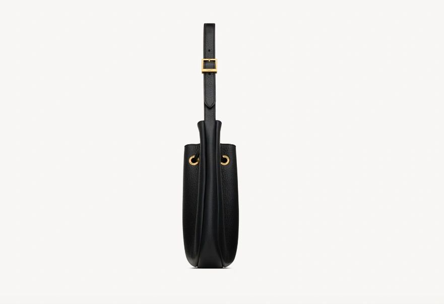 Saint Laurent Paris VII small Hobo IN GRAINED LEATHER black - Image 4