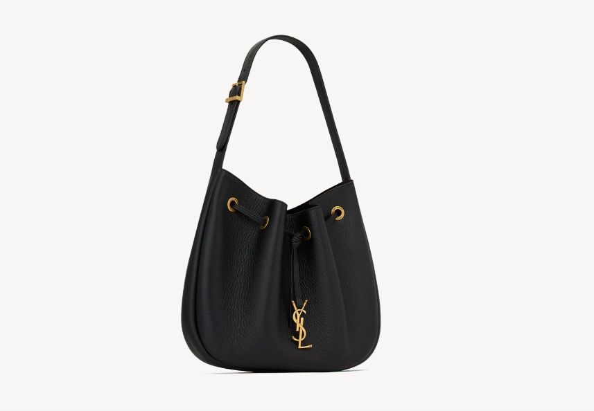 Saint Laurent Paris VII small Hobo IN GRAINED LEATHER black - Image 5