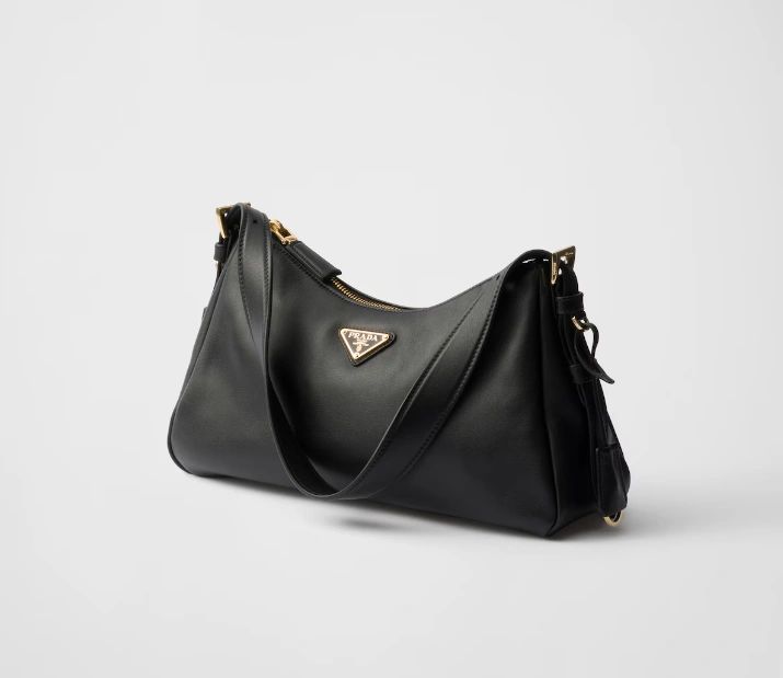 Prada Aimée medium leather shoulder bag black - Image 3