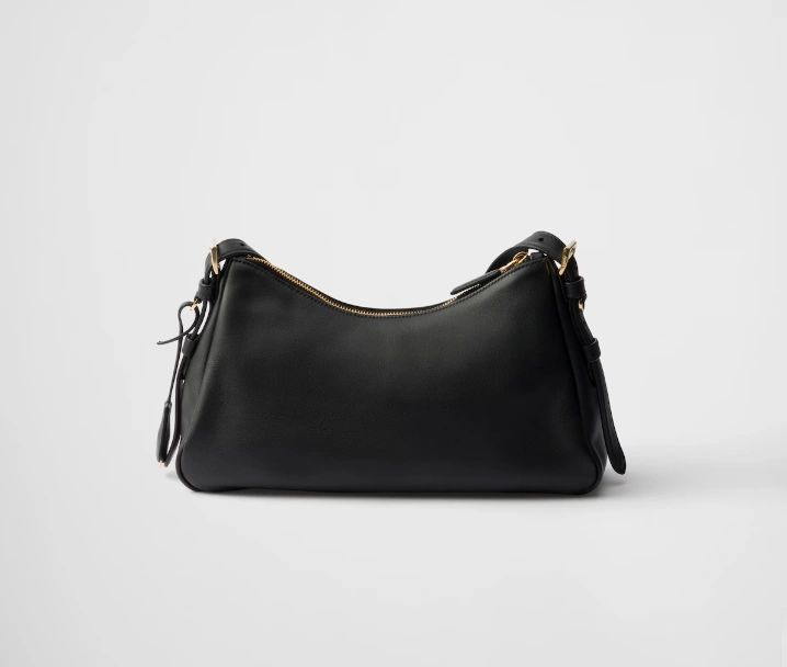 Prada Aimée medium leather shoulder bag black - Image 2