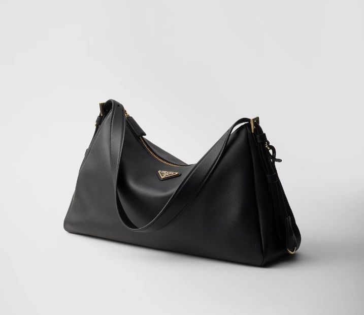 Prada Aimée large leather shoulder bag black - Image 4