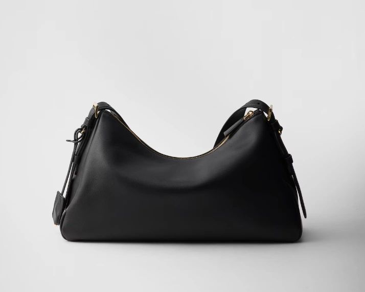 Prada Aimée large leather shoulder bag black - Image 2