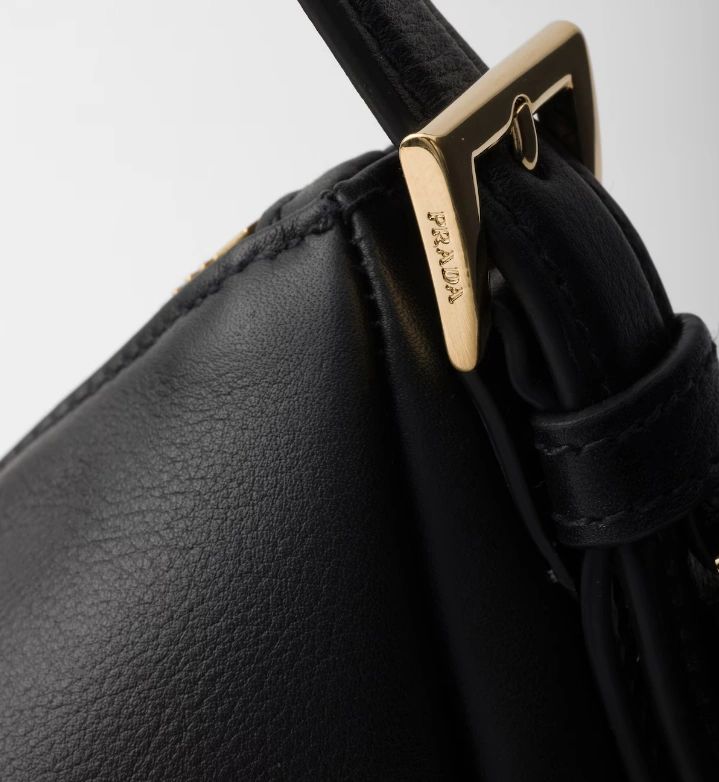 Prada Aimée large leather shoulder bag black - Image 5