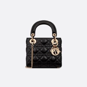 Mini Lady Dior Bag Black Cannage Lambskin