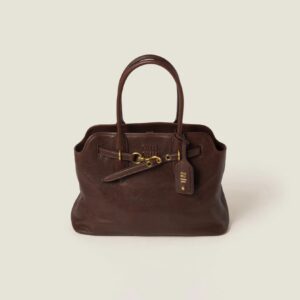MIU MIU Aventure nappa leather bag MEDIUM color Briarwood