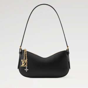 Louis Vuitton Pochette LV Bloom Floral Monogram Pouch Black New M25525
