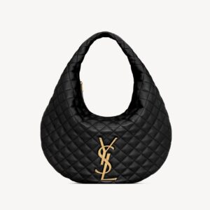 Saint Laurent ICARE Hobo Bag Quilted Nappa Leather Black Large New
