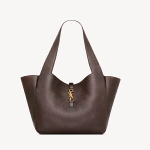 Saint Laurent LE 5 À 7 Hobo Bag Grained Leather Taupe Large New