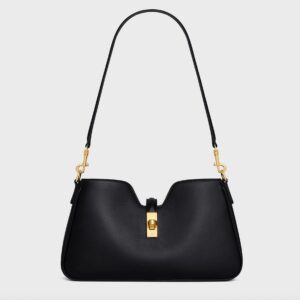 Celine Camille 16 Soft Shoulder Bag – Black Smooth Calfskin Tote color black