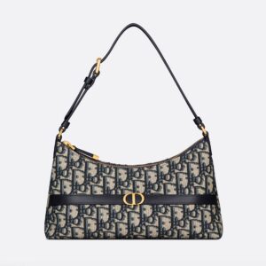 Dior 30 Montaigne Hobo Mini Bag Blue Dior Oblique Jacquard