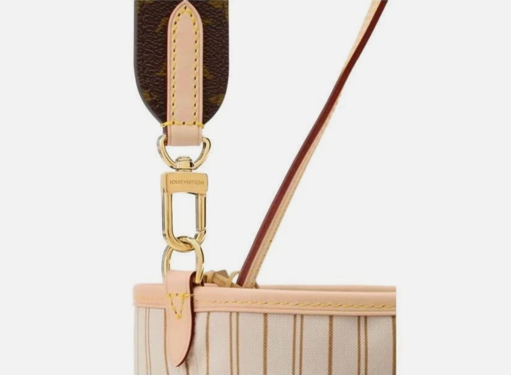 Louis Vuitton Neverfull Bandoulière Inside Out MM White – Brand New - Image 7