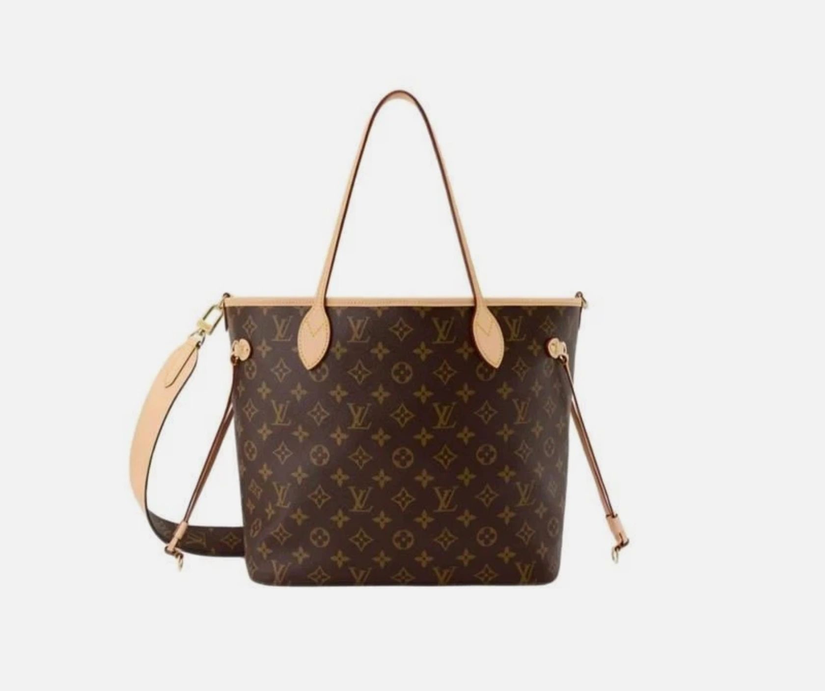 Louis Vuitton Neverfull Bandoulière Inside Out MM White – Brand New