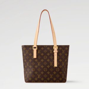 LOUIS VUITTON Women's Piano Monogram Leather Tote Bag Brown new brand