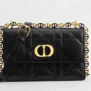 Dior Miss Caro Mini Bag Black Macrocannage Lambskin – Brand New