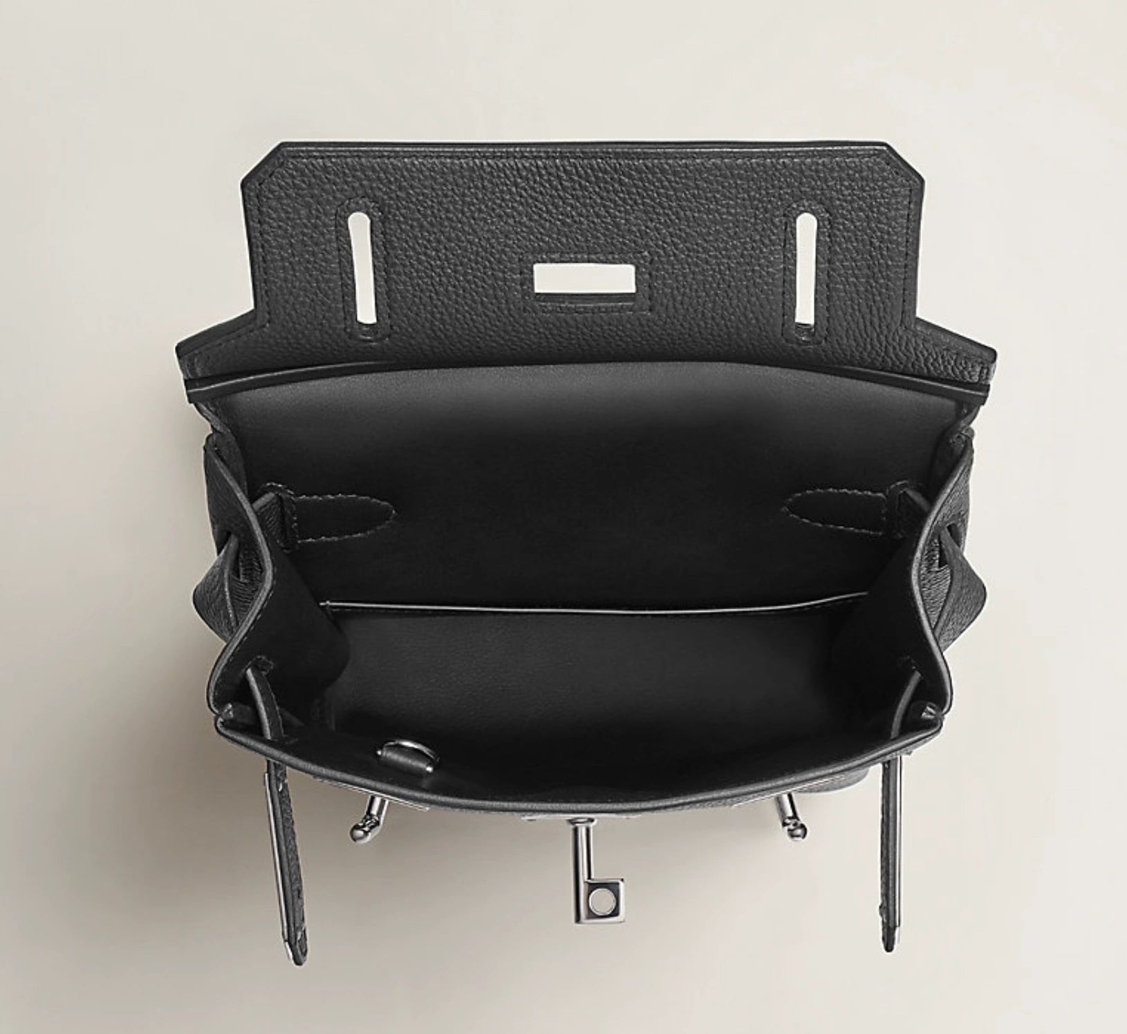Hermès Hac à Dos PM Backpack – Black Togo Leather Brand New - Image 4
