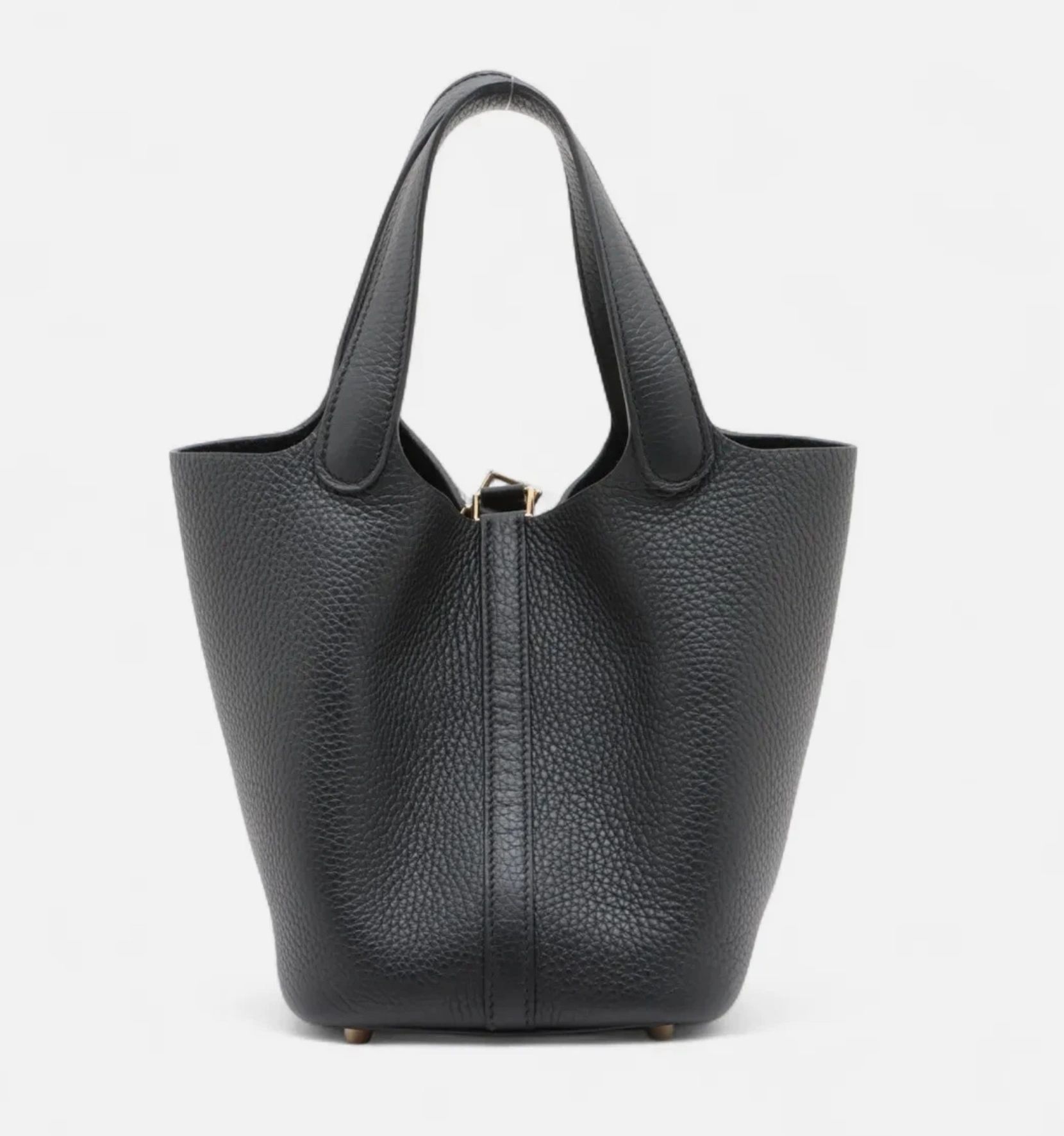 Hermès Picotin Lock 18 Black Clemence Gold Hardware - Image 2