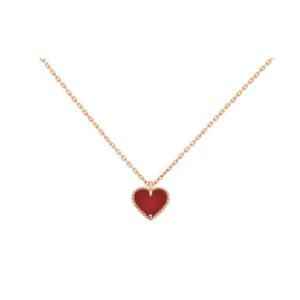 Van Cleef & Arpels Sweet Hearts Pendant in 18K Rose Gold with Carnelian