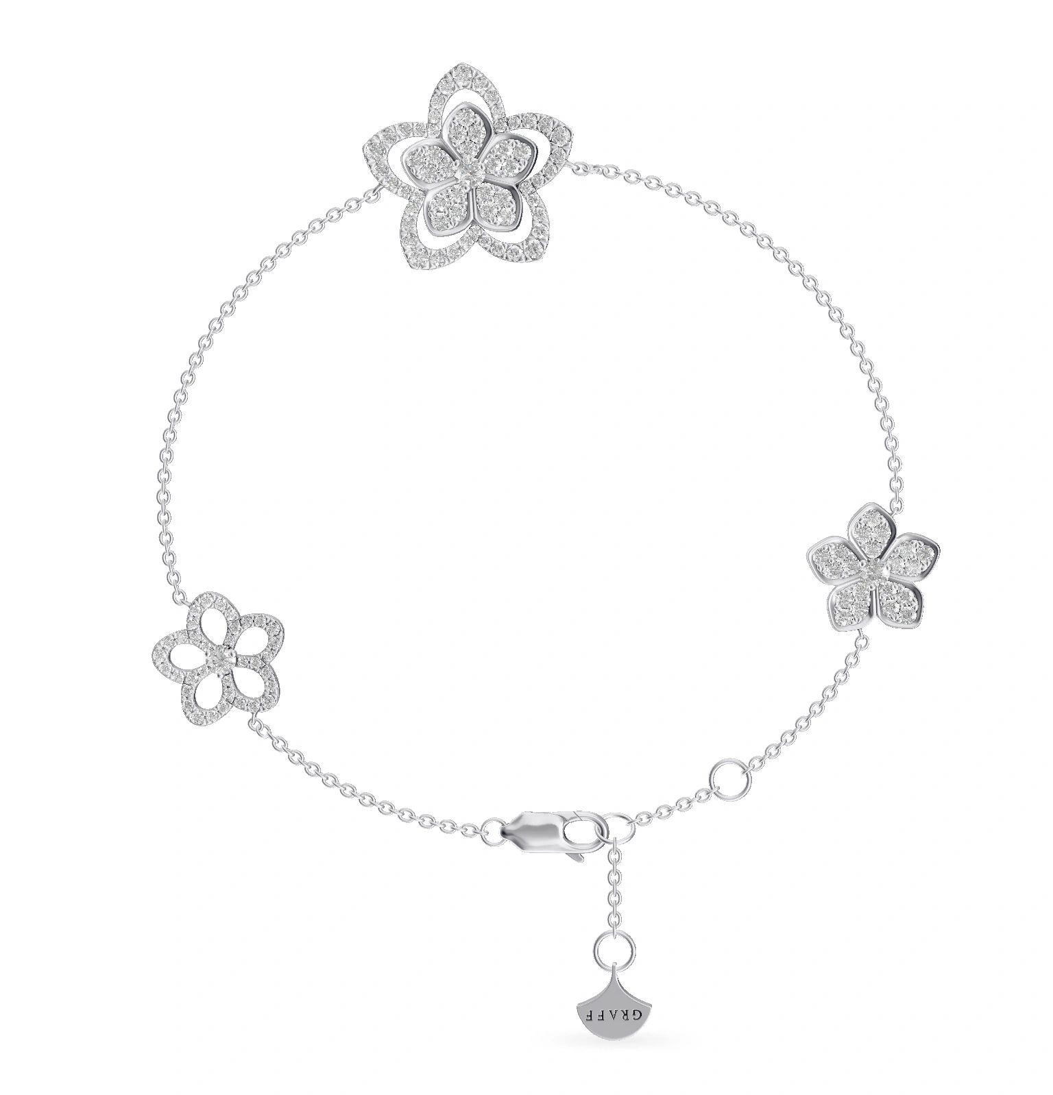 Graff Wild Flower Diamond Bracelet White Gold 0.99ct