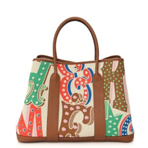 Hermès Garden Party 36 Tote Capucine Ecru Gold Toile Negonda H Plume PM