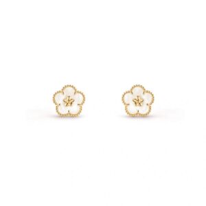 Van Cleef & Arpels Lucky Spring Plum Blossom Earrings 18K yellow gold