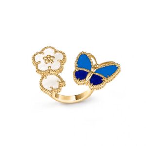 Van Cleef & Arpels Lucky Spring Butterfly Between-the-Finger Ring 18K yellow gold