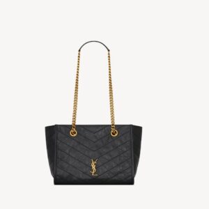 Saint Laurent NIKI small shopping in vintage leather color black
