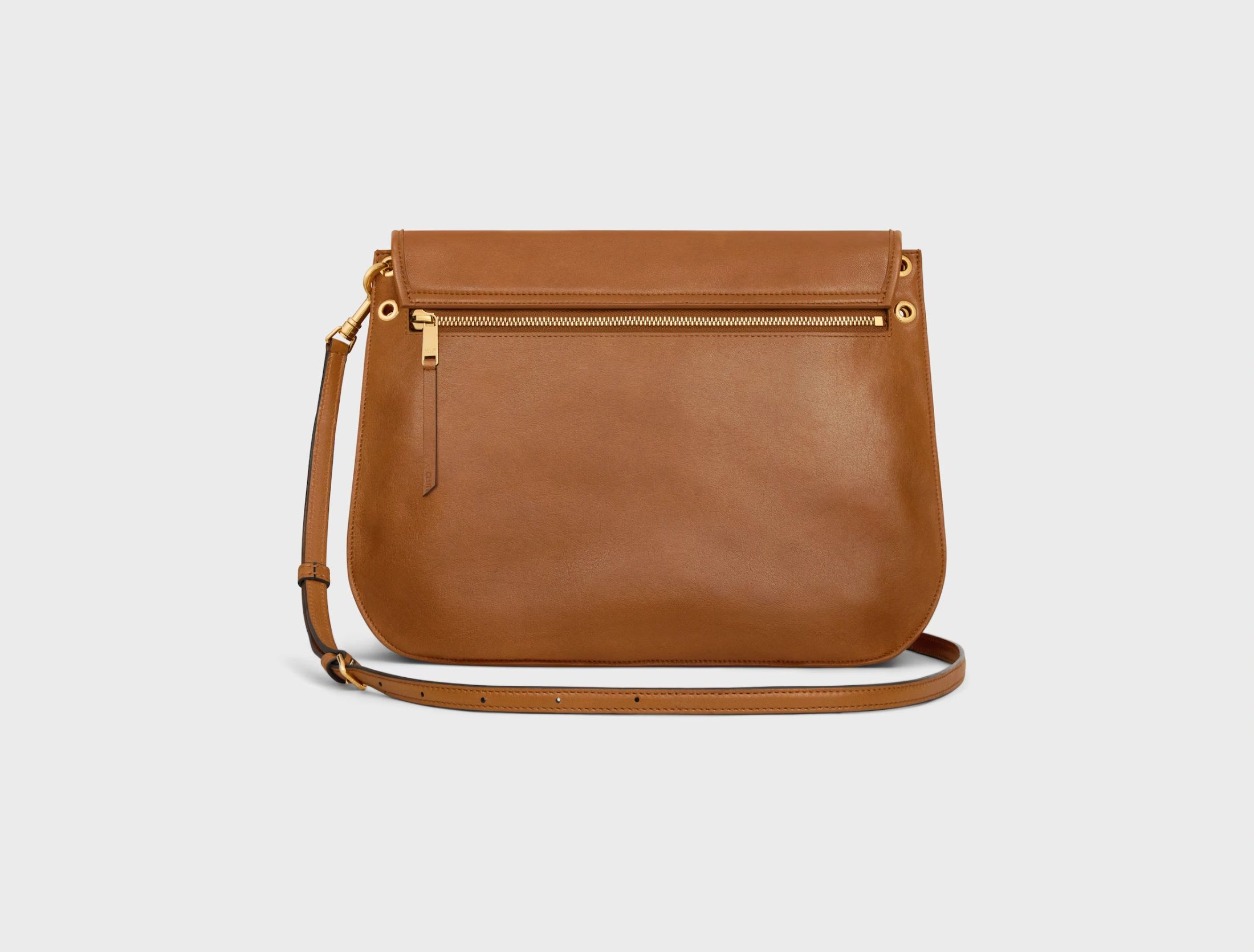 Celine SOFT TRIOMPHE BESACE IN SUPPLE SHINY LAMBSKIN tan - Image 2