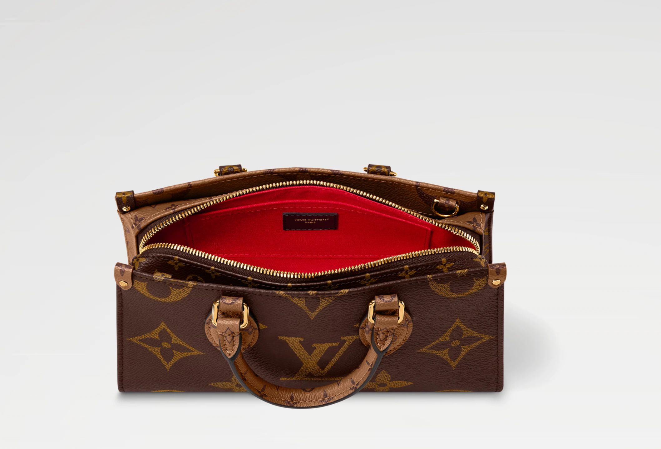 Louis Vuitton OnTheGo East West Chain M14236 – Monogram Reverse Canvas Tote Bag | Authentic Luxury Handbag - Image 4