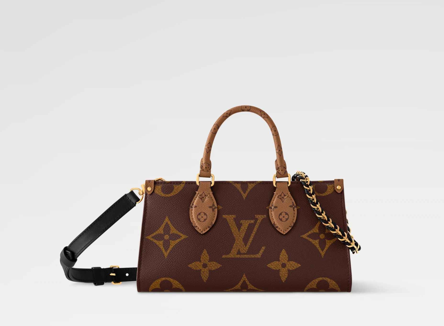 Louis Vuitton OnTheGo East West Chain M14236 – Monogram Reverse Canvas Tote Bag | Authentic Luxury Handbag