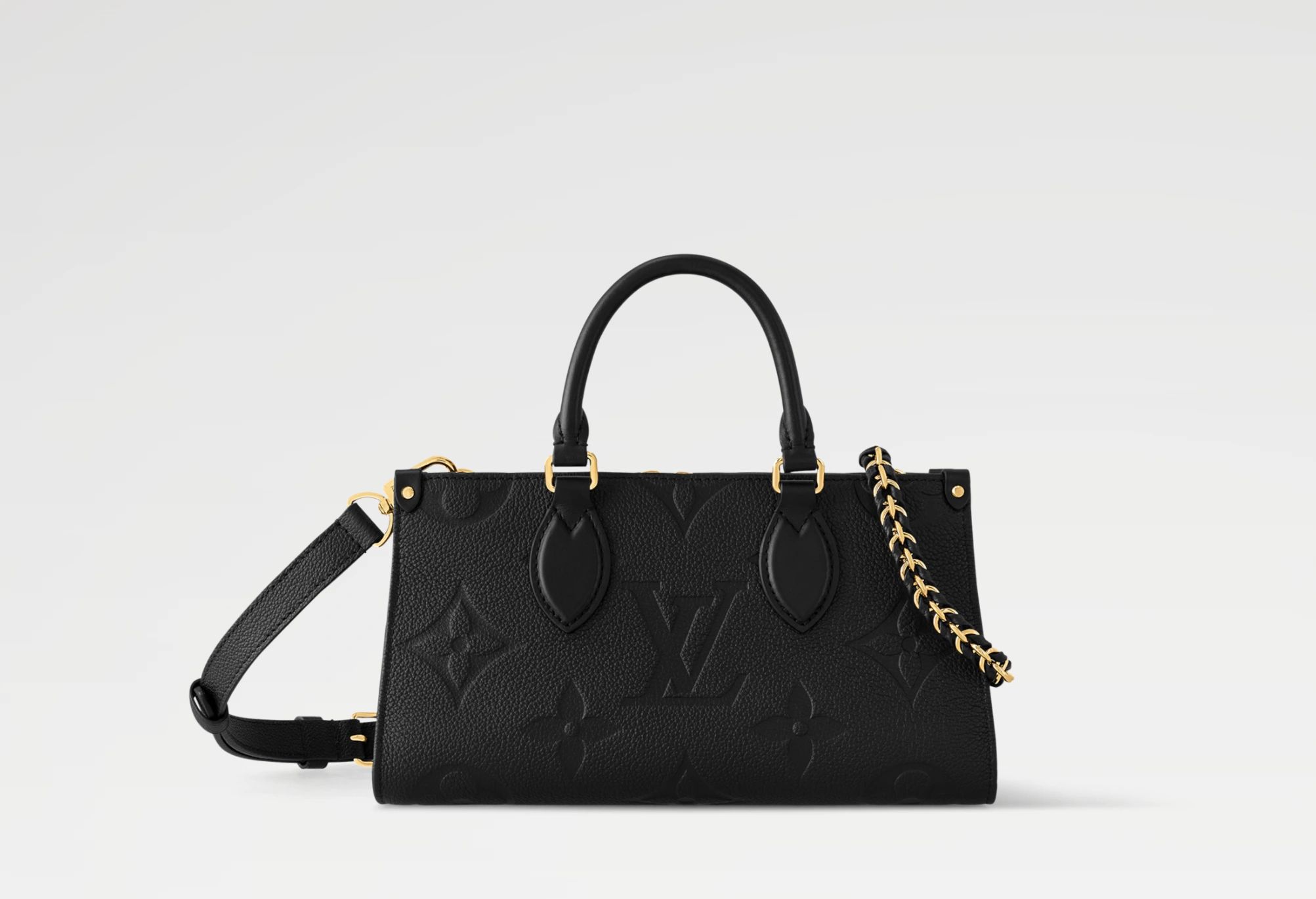 Louis Vuitton OnTheGo East West M23640 Black Monogram Empreinte Leather Tote Bag