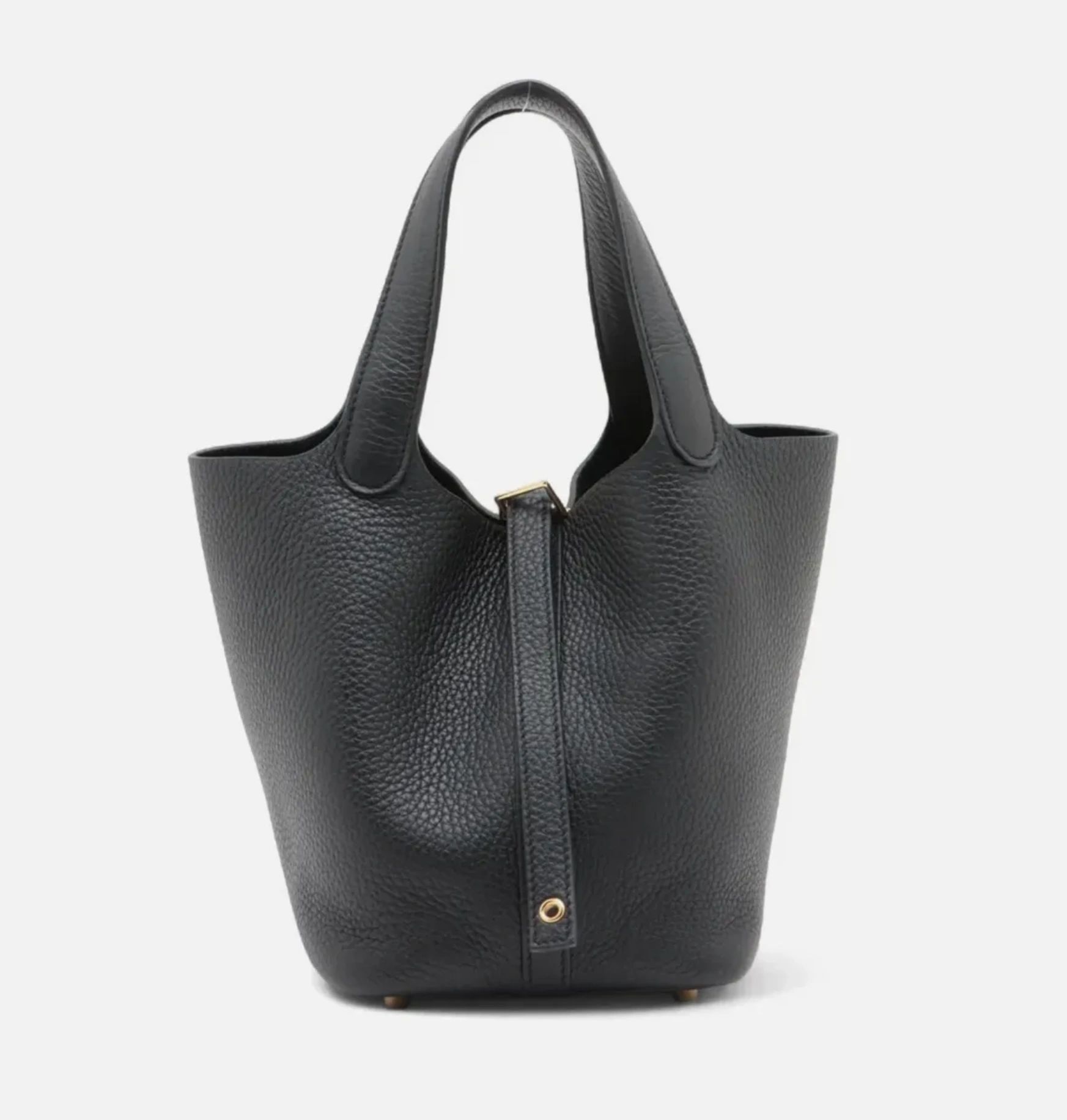 Hermès Picotin Lock 18 Black Clemence Gold Hardware