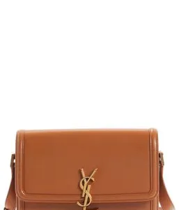 SAINT LAURENT SOLFERINO MEDIUM SATCHEL IN BOX LEATHER brown