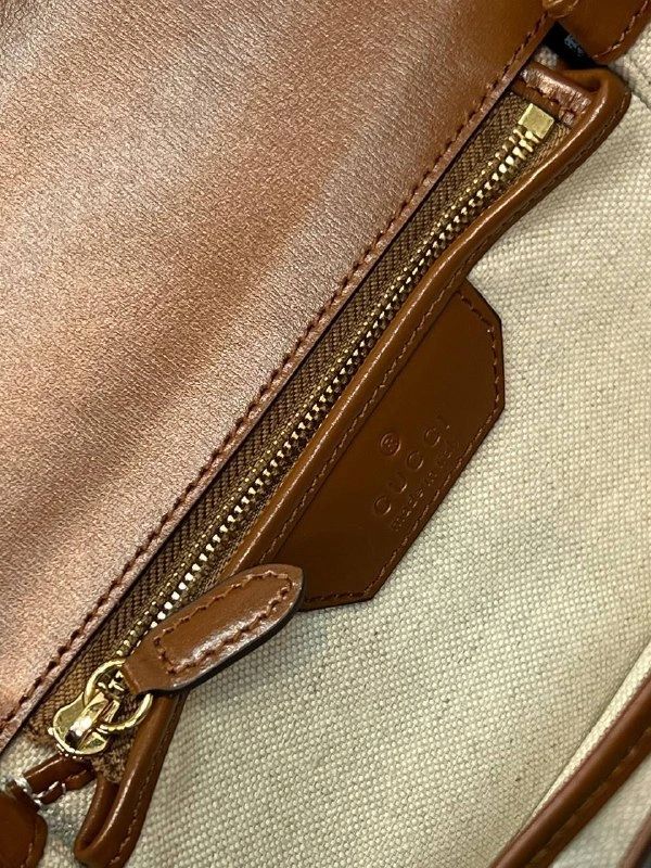 Gucci Bamboo 1947 Mini Top Handle Bag Brown leather - Image 8