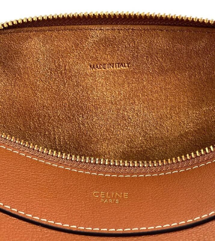 Celine Medium Romy in Supple Calfskin Chalk Tan - Image 5