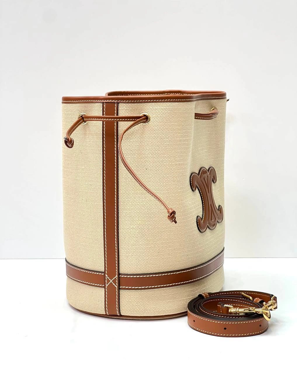 Celine seau Marin IN TEXTILE AND CALFSKIN - Image 3